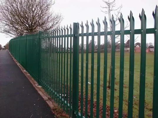 Steel 3.6m High W Section Palisade Fence Powder Coated Pvc Coating