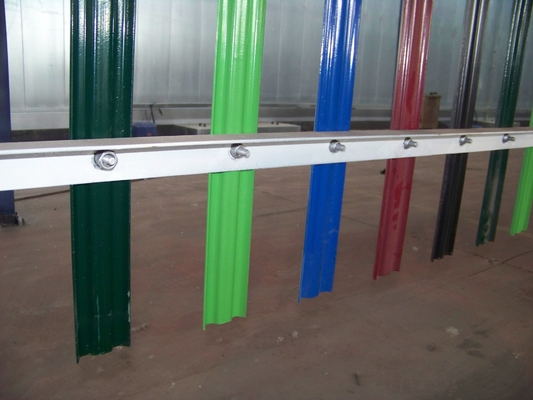 Steel 3.6m High W Section Palisade Fence Powder Coated Pvc Coating