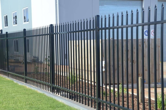 Garden Galvanized Wrought Iron Fence Steel Tubular