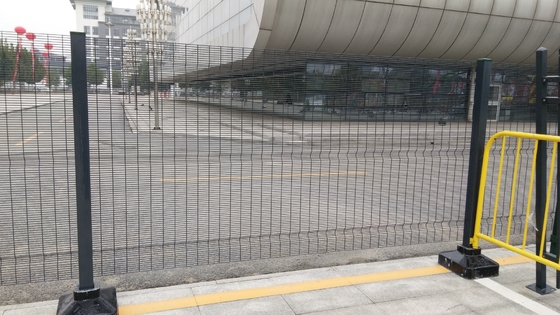 358 Recinto de malla de alambre de pequeño agujero denso revestido de PVC Técnica de aislamiento contra escalada