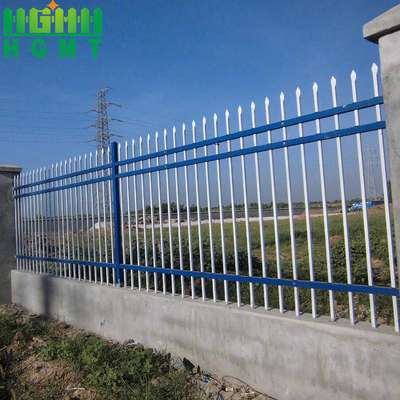 Fábrica de suministro de nuevo diseño patio de la piscina decorativa Negro PVC revestido de acero cerco tubular