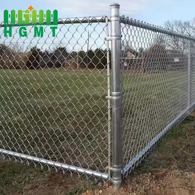 Protección de la frontera Galvanizado Chain Link Valla de alambre personalizado negro malla
