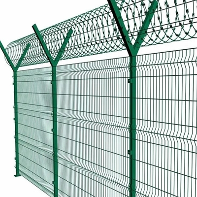 Jardín de PVC revestido con V Doblaje 3D Curva de malla de alambre soldado cerca de metal exterior Pista de forma de melocotón