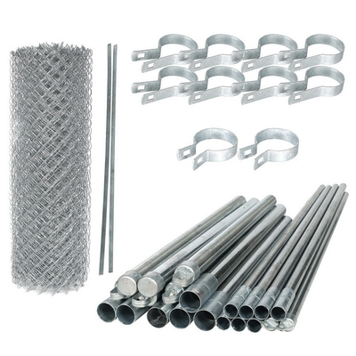 6 Panes de cercas de enlace de cadena de pies Tipo de metal alambre de hierro Dia 4/4.5mm para aplicaciones temporales