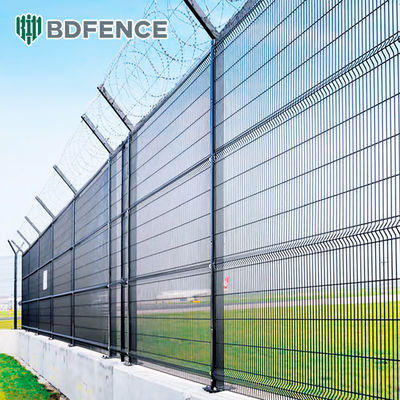 Airport Prison Security Fence Barbed Wire Mesh Welded Wire Customizable Dimensions 3D Modeling Service Rodent Proof