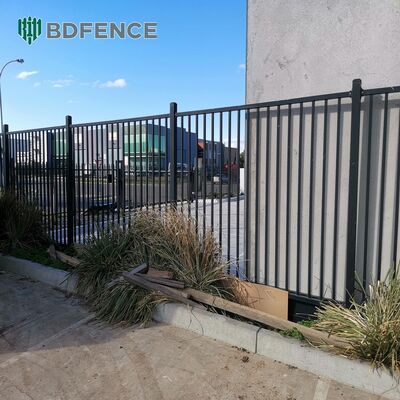 Galvanized Steel Wrought Iron Fence Panels Yellow Tubular Metal Protective Eco-Friendly 3D Modeling