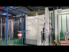 valla de seguridad con poste cuadrado con recubrimiento en polvo